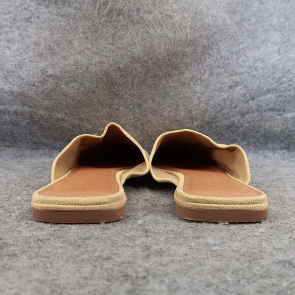 Asos Design Shoes Womens 6 Mule Flats Slip On Casual Classic Square Toe Beige - Picture 5 of 13